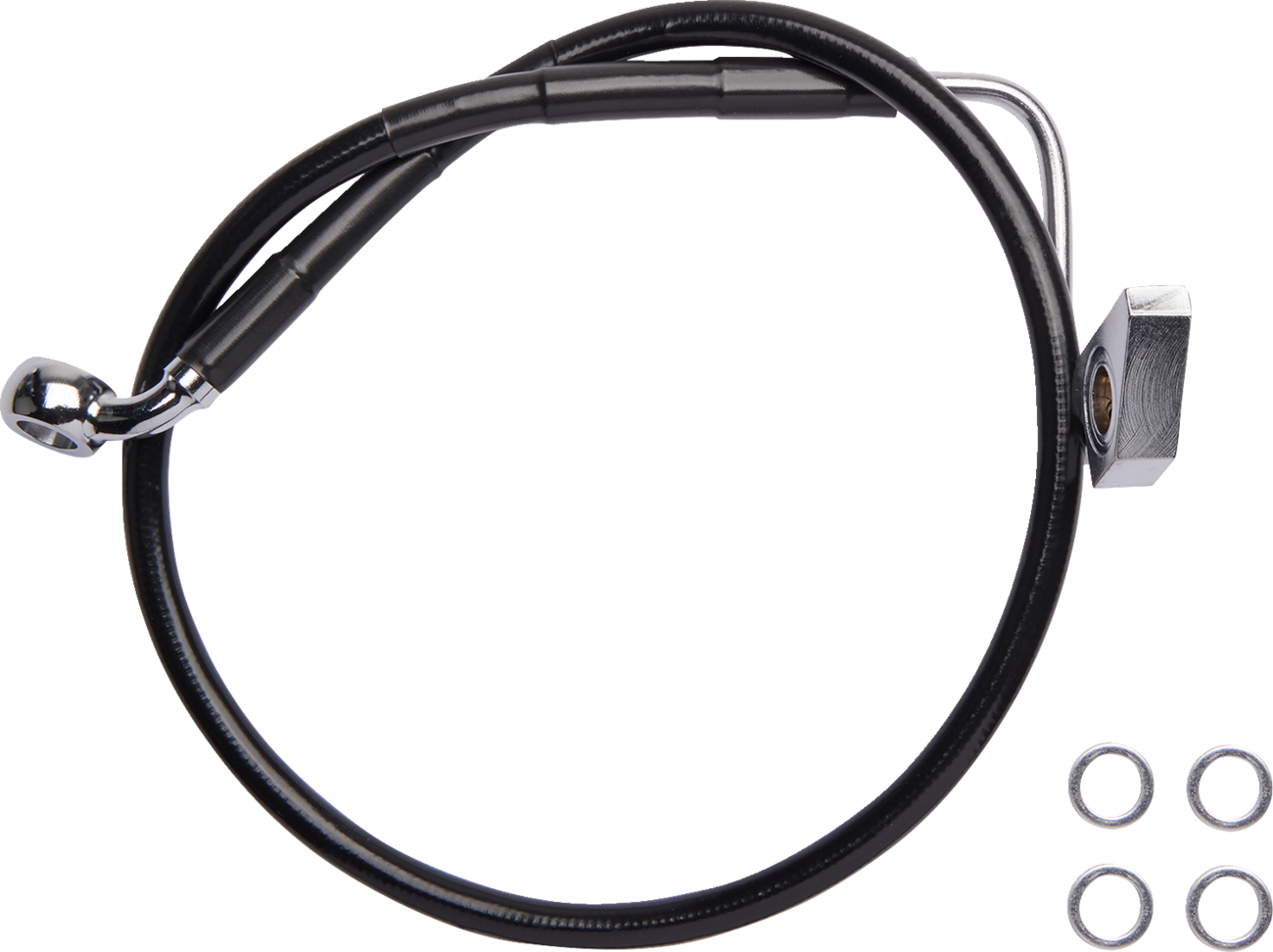 DRAG SPECIALTIES Brake Line - Rear - ABS - Black 6172101-BLK