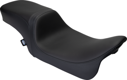 DRAG SPECIALTIES SEATS Predator 2-Up Seat - Solar Leather - Black - Smooth - w/o Backrest - FL '08-'23 08801-1495