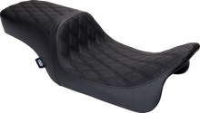 DRAG SPECIALTIES SEATS Predator 2-Up Seat - Vinyl - Double Diamond Black Stitch - w/o Backrest - FL '08-'23 0801-1490
