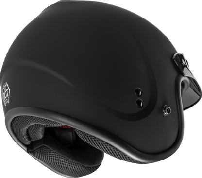 Gm 32 Open Face Helmet Matte Black Md