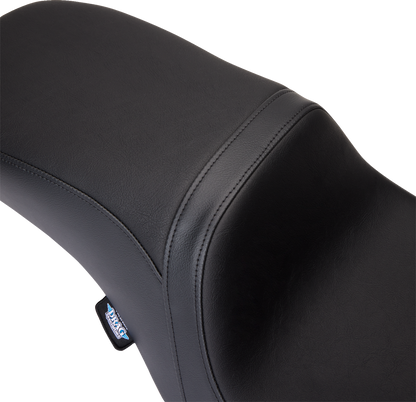 DRAG SPECIALTIES SEATS Predator 2-Up Seat - Vinyl - Black - Smooth - w/o Backrest - FLH/FLT '08-'24 0801-1487