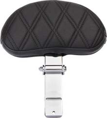 DRAG SPECIALTIES SEATS EZ Glide II Backrest - Small - Vinyl - Double Diamond Black Stitch 0822-0537