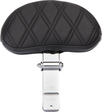 DRAG SPECIALTIES SEATS EZ Glide II Backrest - Small - Vinyl - Double Diamond Black Stitch 0822-0537