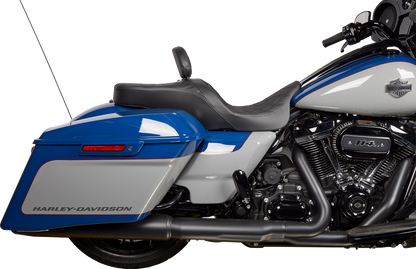 DRAG SPECIALTIES SEATS EZ Glide II Backrest - Small - Vinyl - Double Diamond Black Stitch 0822-0537