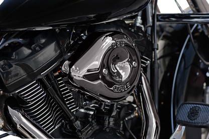 S&S CYCLE Stealth Teardrop Air Cleaner - M8 - Lava Chrome 170-0781