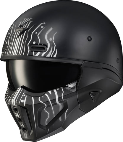 Covert X Open Face Helmet Tribe Matte Black/White Xl