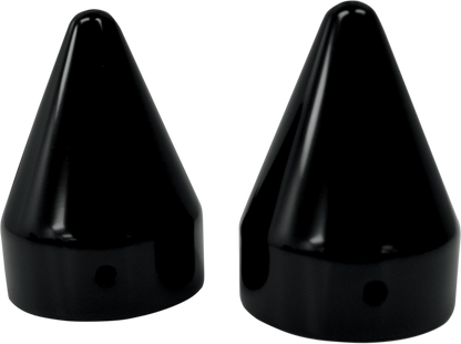 LA CHOPPERS Axle Caps - Spike - Black - Pair LA-7811-00B