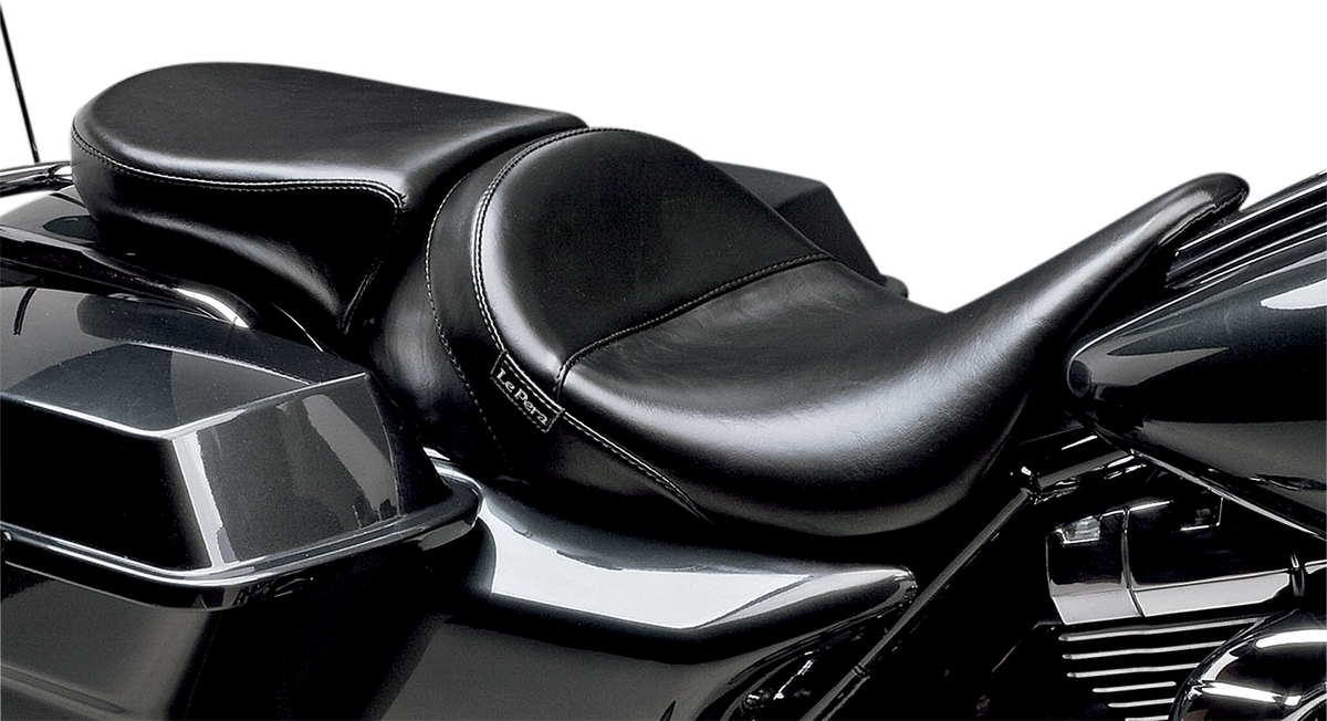 LE PERA Bare Bones Pillion Pad - Deluxe - Smooth - Black - FL '08-'23 LK-005PDX