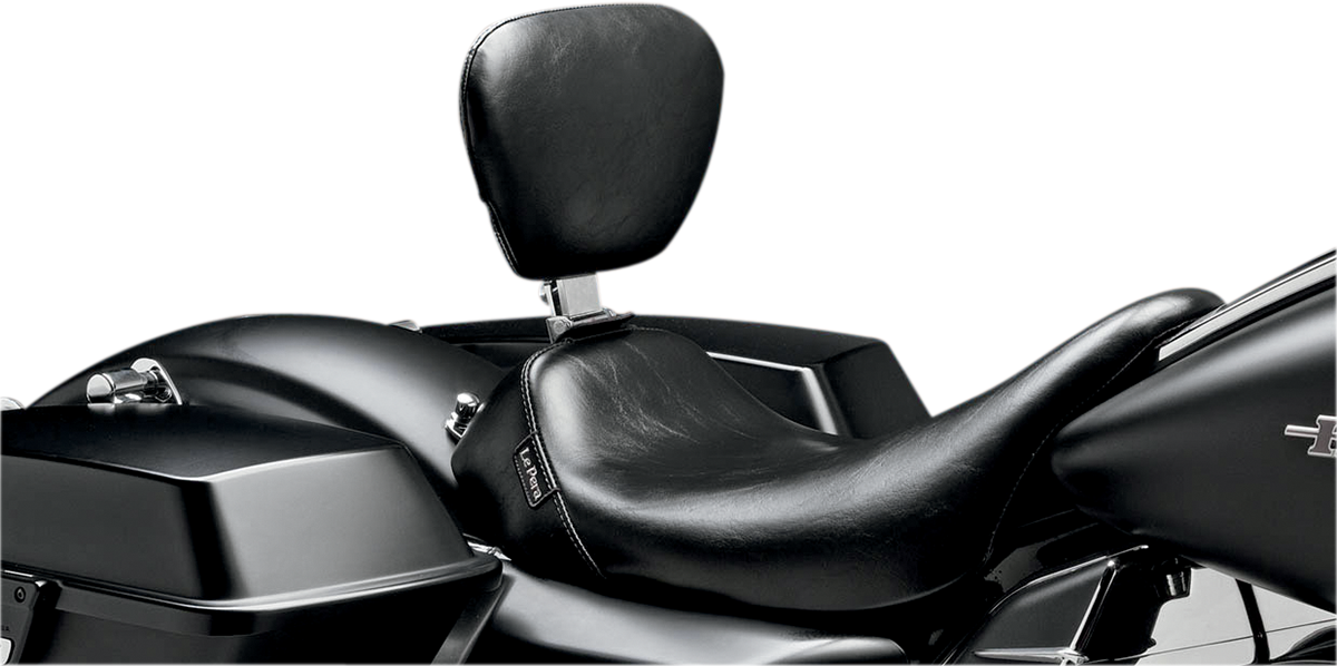 LE PERA Bare Bones Solo Seat - w/ Removable Drivers Backrest - Smooth - Black - FL '08-'23 LK-005BR