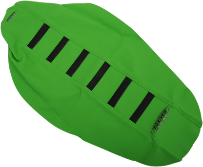 SDG 6-Ribbed Seat Cover - Black Ribs/Green Top/Green Sides 95936KGG