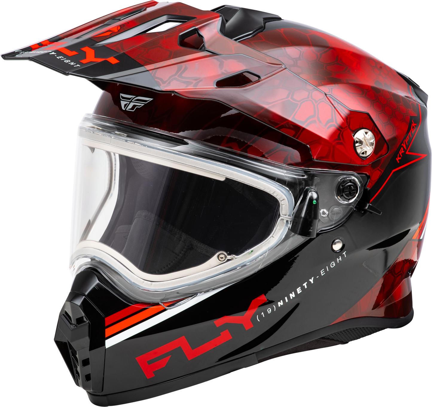 Trekker Cw Conceal Helmet Elec Shld Red/Black Xl