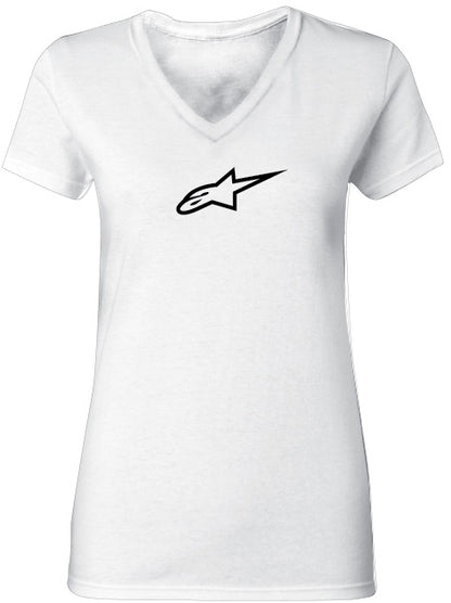 Womens Ageless Tee V Neck White Md