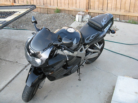 LUIMOTO (Flame) Rider Seat Covers for the HONDA CBR900RR (92-99)