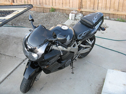 LUIMOTO (Flame) Rider Seat Covers for the HONDA CBR900RR (92-99)