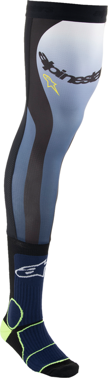ALPINESTARS Knee Brace Socks - Navy/Black/Yellow - Small/Medium 4701324-7455-SM
