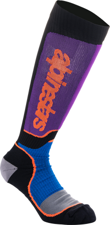 ALPINESTARS MX Plus Socks - Black/Purple/Blue/Orange - Large 4702324-1246-L