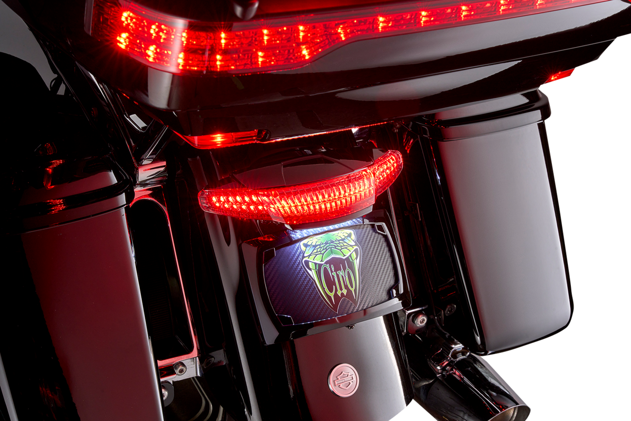 CIRO Taillight/License Plate Mount - Smoke Lens - Black 40454