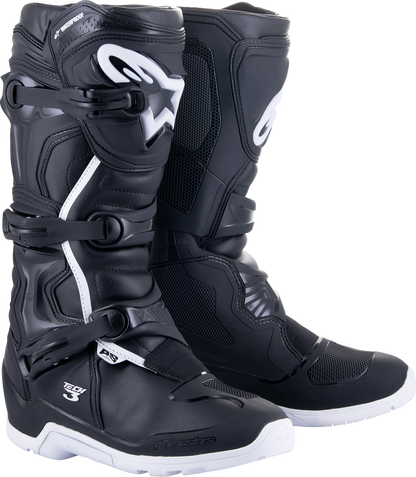 ALPINESTARS Tech 3 Enduro Waterproof Boots - Black/White - US 8 / EU 42 2013324-12-8