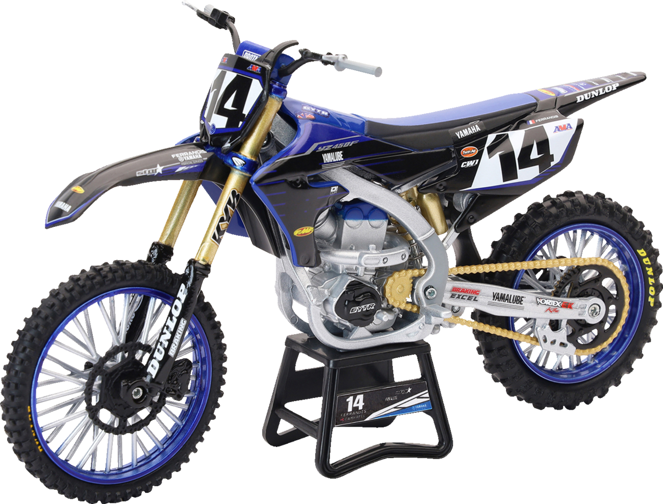 NEW RAY TOYS Yamaha Factory Race Team Bike - Dylan Ferrandis - 1:12 Scale - Blue/Black 58333