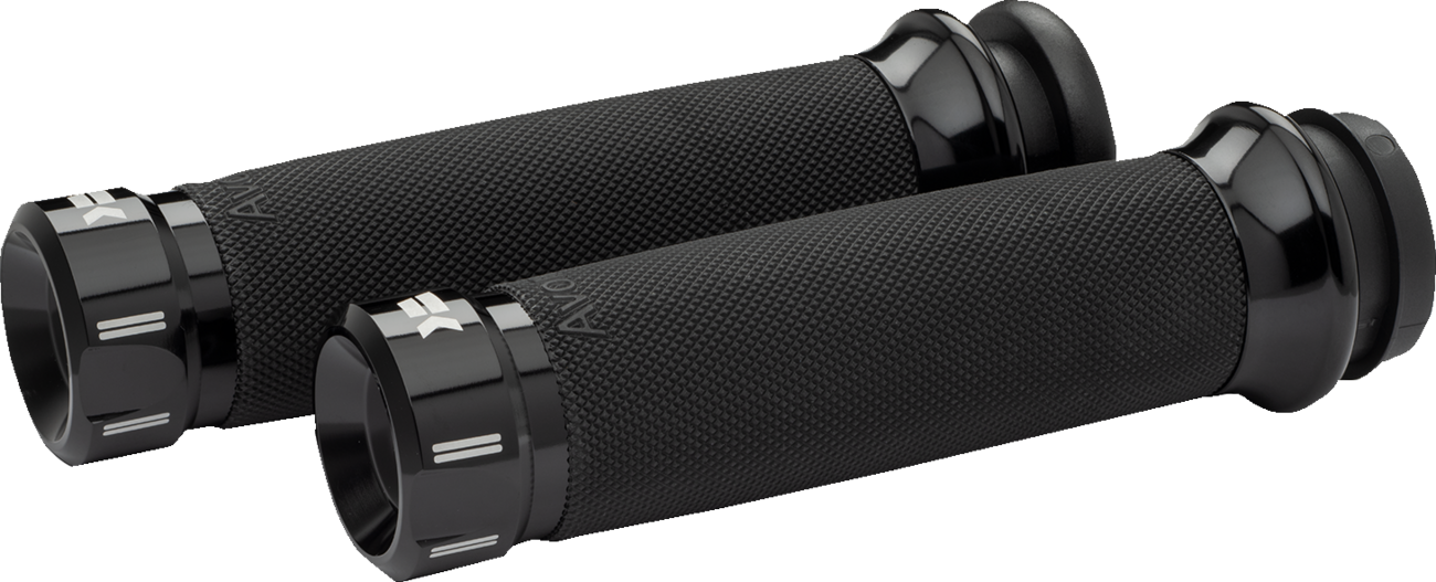 KHROME WERKS Klassic Grips - Custom Contour - Cable - Black 500280