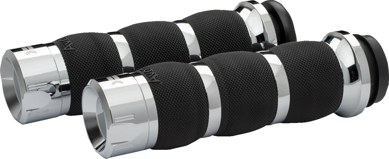 KHROME WERKS Klassic Grips - Air Cushion - Cable - Chrome 500295