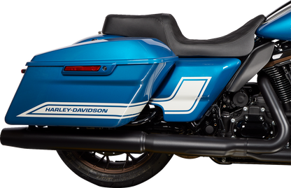 DRAG SPECIALTIES SEATS Predator 1Up Seat - Vinyl - Double Diamond Black Stitch - FLH '08-'23 0801-1483