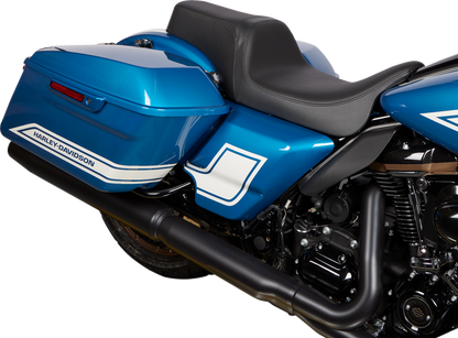 DRAG SPECIALTIES SEATS Predator 1Up Seat - Solar Leather - Black - Smooth - FLH '08-'23 08011493