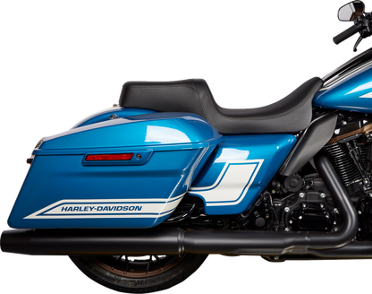 DRAG SPECIALTIES SEATS Predator 1Up Seat - Solar Leather - Black - Smooth - FLH '08-'23 08011493