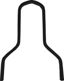DRAG SPECIALTIES Square Sissy Bar - Short - Black - 11" H x 11" W X08-0044GBS
