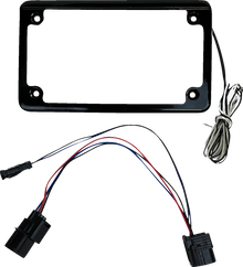 CUSTOM DYNAMICS Lighted License Plate Frame - Gloss Black - Talon CD-LPF-TA