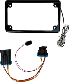 CUSTOM DYNAMICS Lighted License Plate Frame - Gloss Black - RZR XP CD-LPF-RZR2
