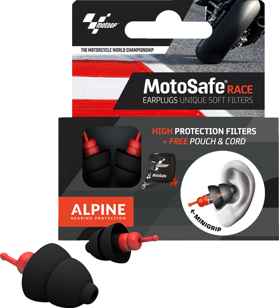 ALPINE HEARING PROTECTION MotoGP Motosafe Earplugs - Race 111.23.118