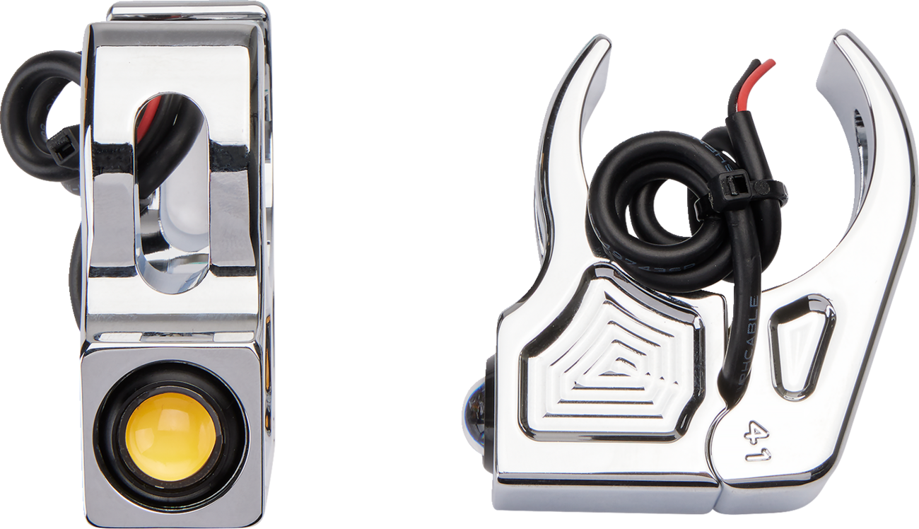 JOKER MACHINE Turn Signal - 41 mm - Amber - Chrome 05-221-3