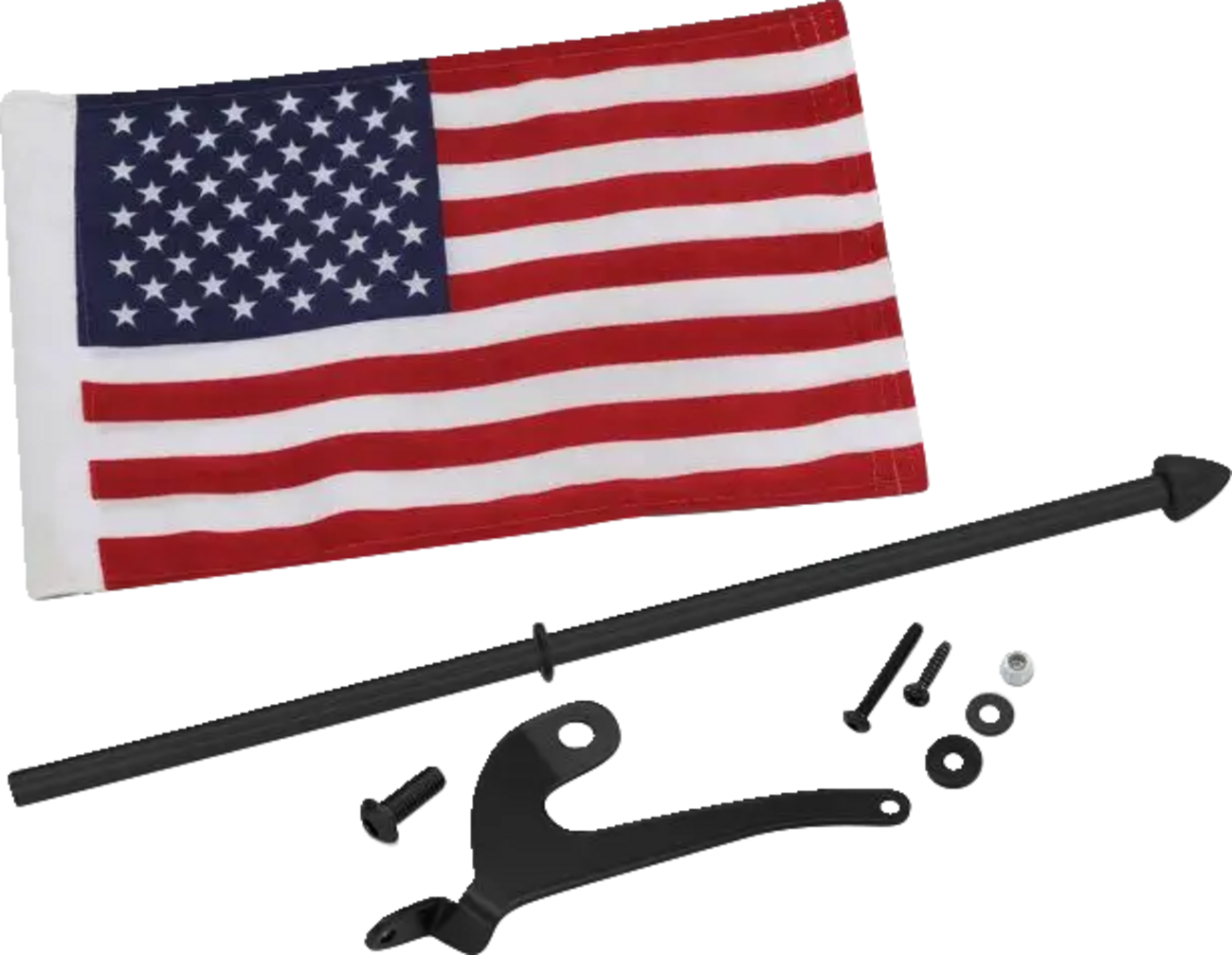 SHOW CHROME Flag Pole - Left - Black - Can-Am - Spyder 41-210LBK