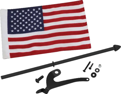 SHOW CHROME Flag Pole - Left - Black - Can-Am - Spyder 41-210LBK