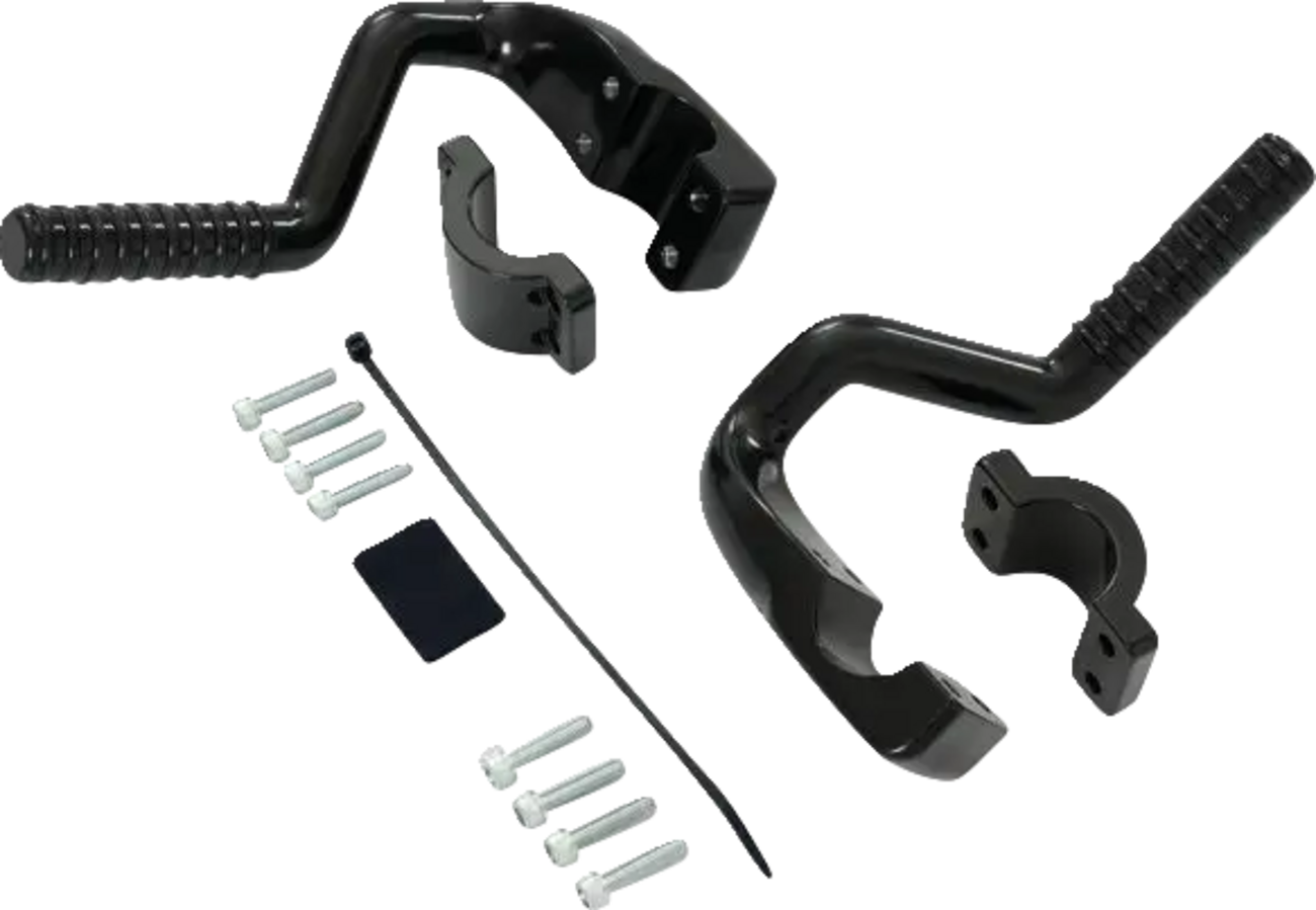 SHOW CHROME Adjustable Highway Pegs - Satin Black - Can-Am 41-422BK