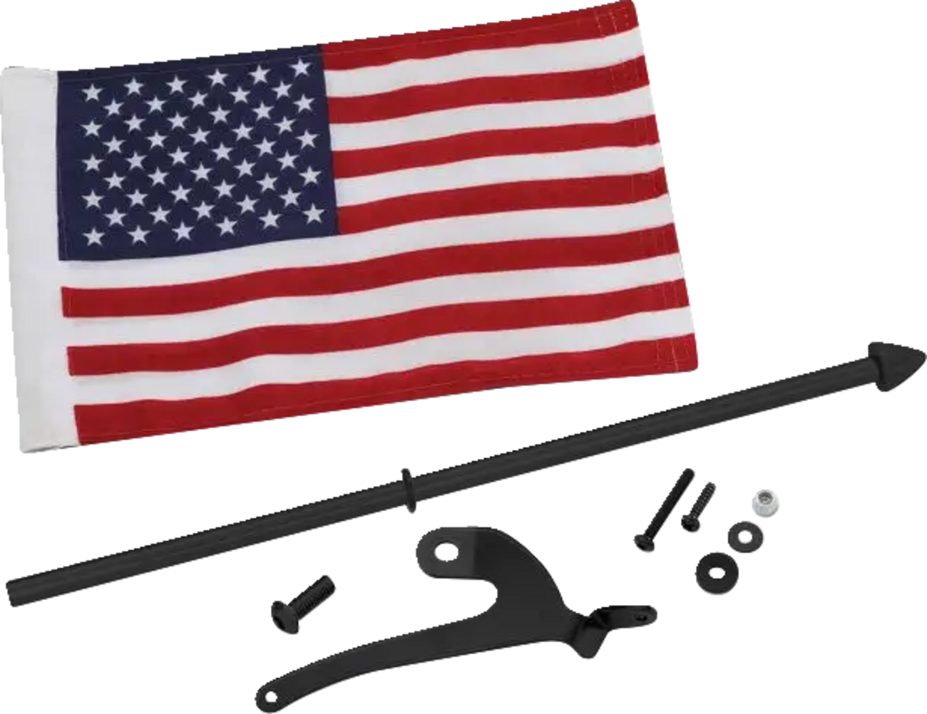 SHOW CHROME Flag Pole - Right - Black - Can-Am RT/F3 41-210RBK