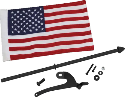 SHOW CHROME Flag Pole - Right - Black - Can-Am RT/F3 41-210RBK