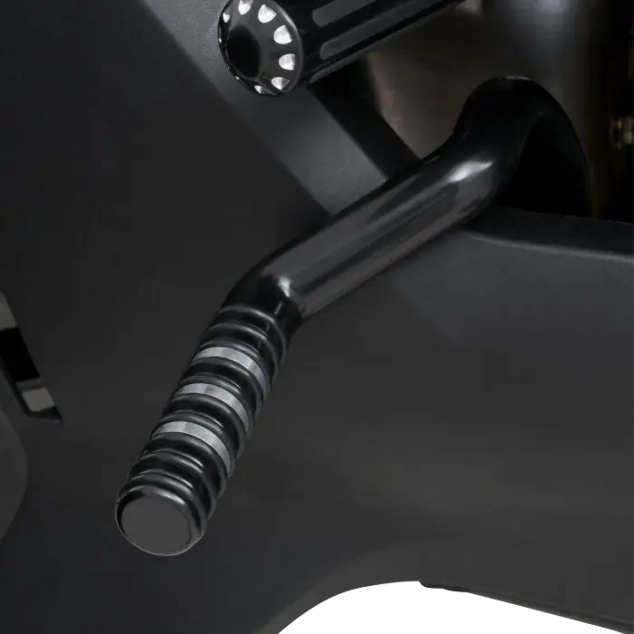 SHOW CHROME Adjustable Highway Pegs - Satin Black with Contrast Cut - Can-Am 41-422