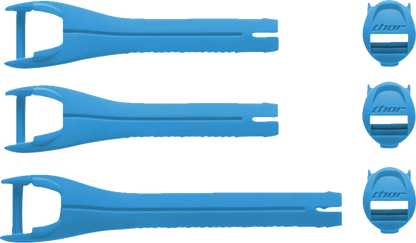 THOR Youth Blitz XR Boots Strap Kit - Blue/Black 3430-1044