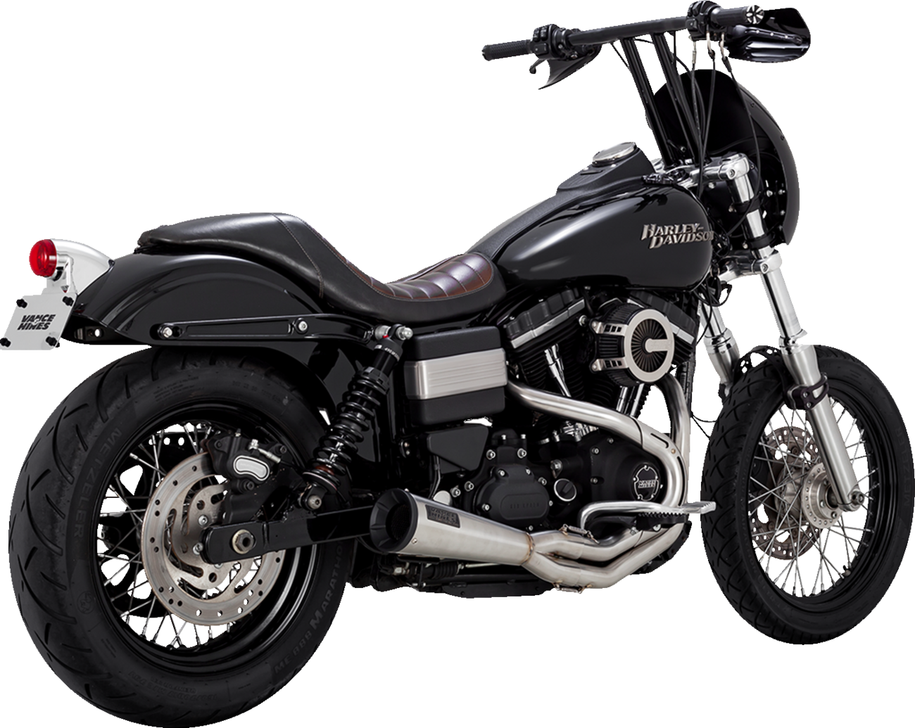 VANCE & HINES 2-into-1 Upsweep Exhaust System - Brushed 27635