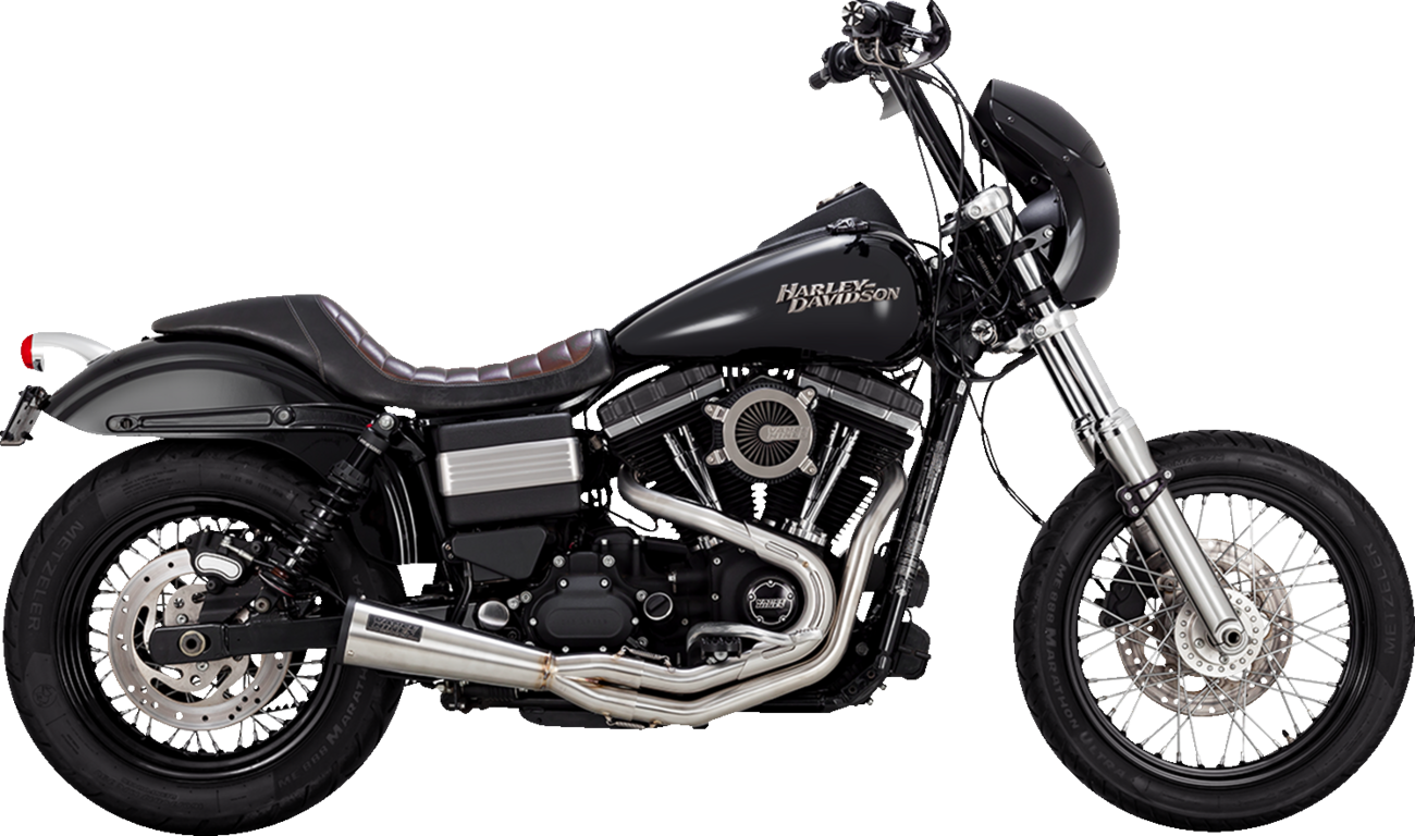 VANCE & HINES 2-into-1 Upsweep Exhaust System - Brushed 27635