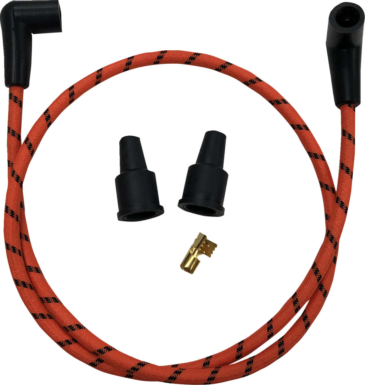 DRAG SPECIALTIES Plug Wires - Braided - Orange/Black 40177