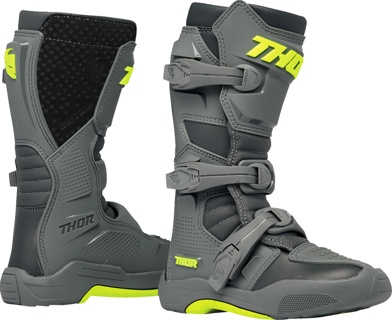 THOR Youth Blitz XR Boots - Gray/Charcoal - US 1 3411-0738