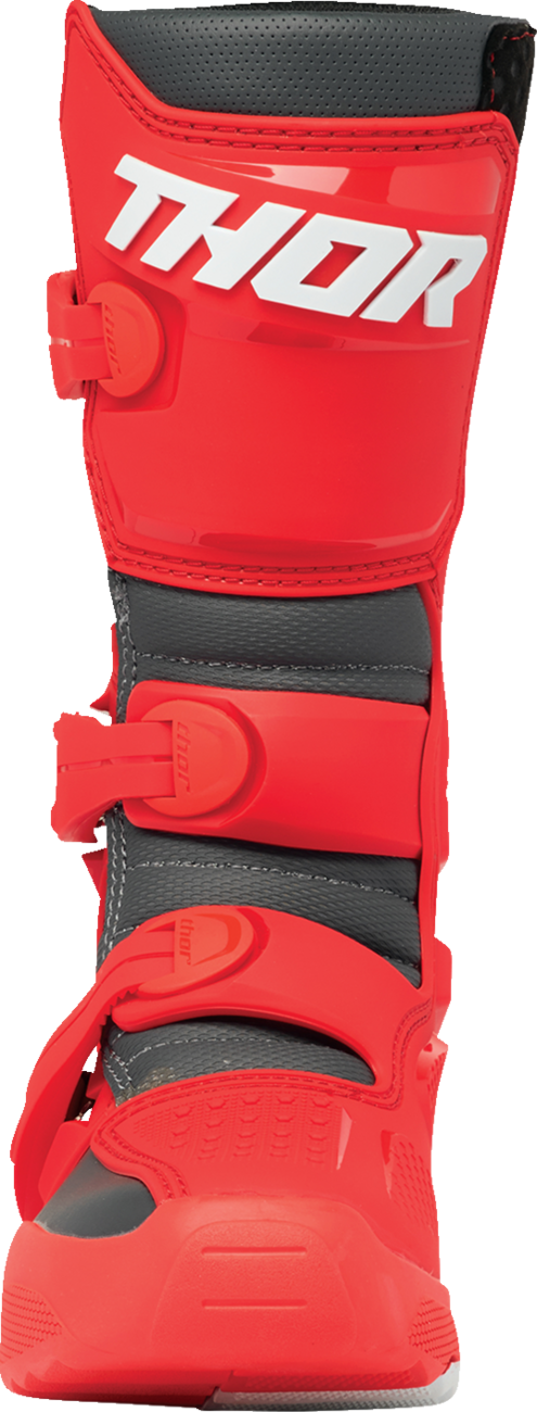 THOR Youth Blitz XR Boots - Red/Charcoal - US 6 3411-0757