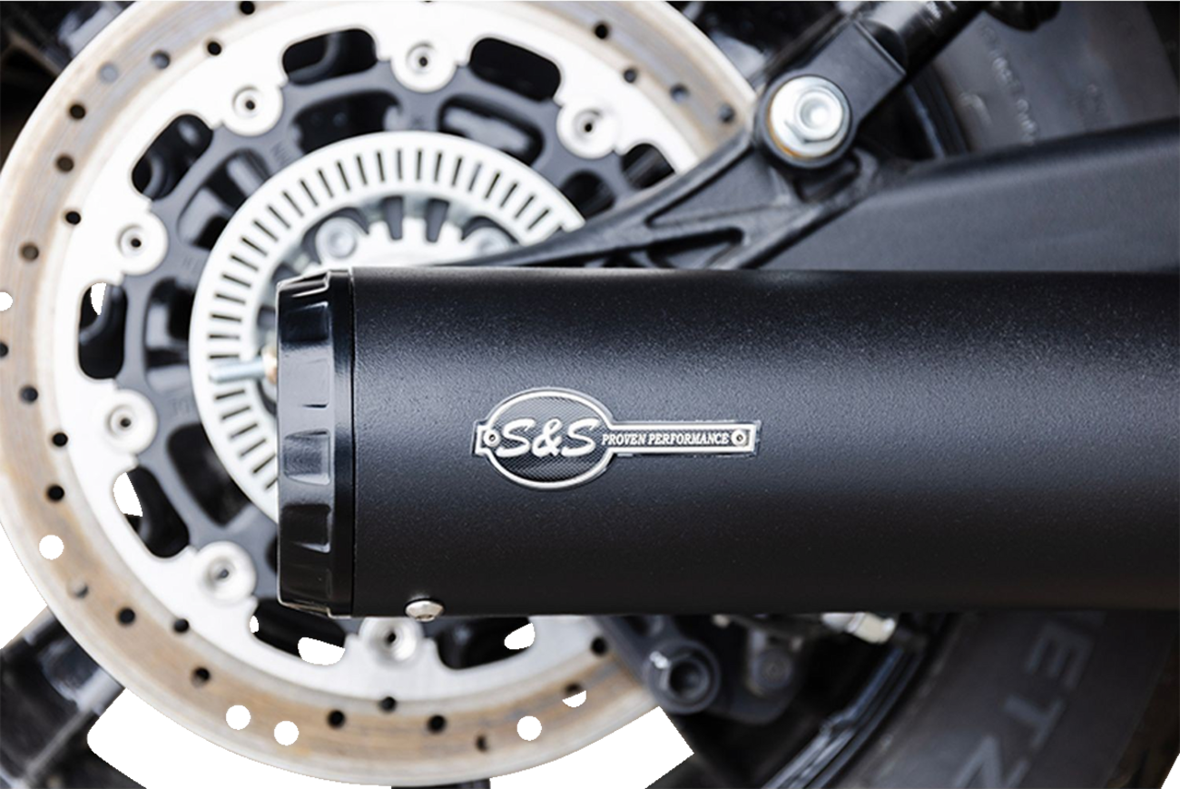 S&S CYCLE 2-into-1 Grand National Exhaust System - Black - Race Only 4111-266-R