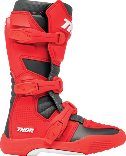THOR Youth Blitz XR Boots - Red/Charcoal - US 6 3411-0757