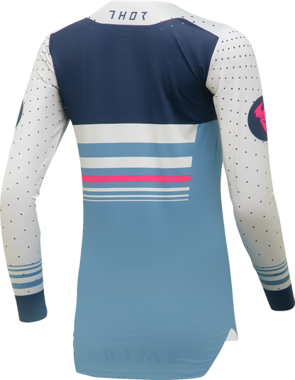 THOR Women's Prime Blaze Jersey - Blue Steel/Vintage White - XS 2911-0283