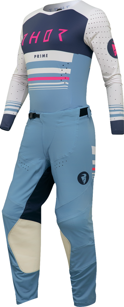 THOR Women's Prime Blaze Jersey - Blue Steel/Vintage White - XS 2911-0283