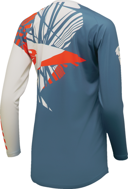 THOR Women's Sector Split Jersey - Blue Steel/Vintage White - Small 2911-0295